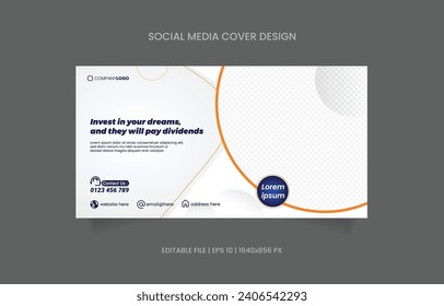 banner cover social media template design. eps file easy to edit. with image replacement