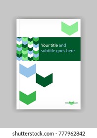 Banner cover template design for web and book printing with. Green design. Vector. 