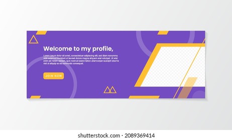 Banner or cover template for social media and website header with modern style design