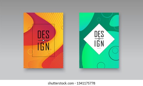 Banner covers template set modern abstract background. Vector art illustration