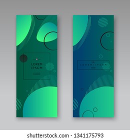 Banner covers template set modern abstract background. Vector art illustration