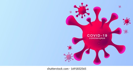 Banner Covid-19, coronavirus COVID-19, virus wuhan from china