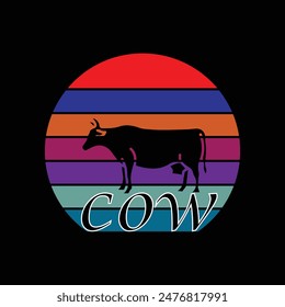 Banner for a Cowboy Rodeo show. Vector illustration with a skull of bull and lettering in retro style