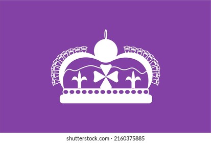 A banner with a crown for the 70th anniversary of the Queen. Vector illustration for design, covers, stickers, social networks, medals, badges, flyers, postcards, posters. svg