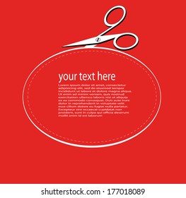 banner cut with scissors