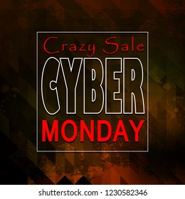 banner of cyber monday sale, illustration clip-art