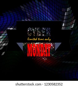banner of cyber monday sale, illustration clip-art