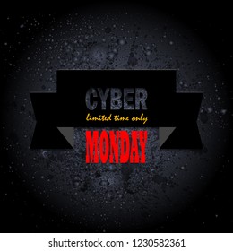 banner of cyber monday sale, illustration clip-art