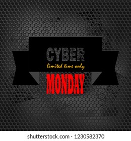 banner of cyber monday sale, illustration clip-art