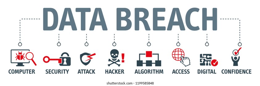 Banner Cybersicherheit und Banner Daten Web-Icon-Anwendung, Angriff, Hacker, Katastrophe, Zugriff
