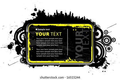 Banner in dark grunge street style so you can add your own images