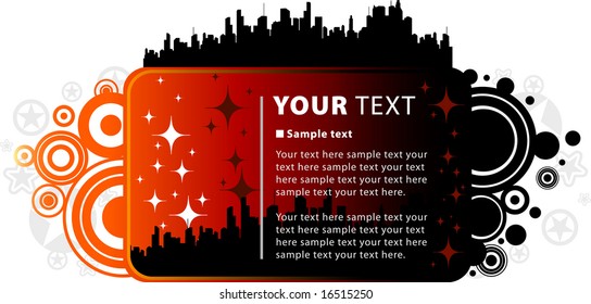Banner in dark grunge street style so you can add your own images 2