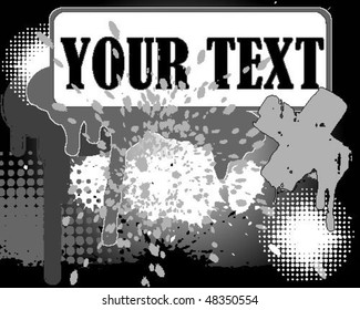 Banner in dark grunge vector