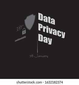 Banner for data privacy day. Vector illustration