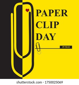 Banner for the date of May 29 - Paper Clip Day.
