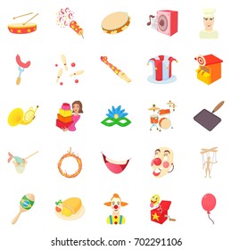 Banner day icons set. Cartoon set of 25 banner day vector icons for web isolated on white background