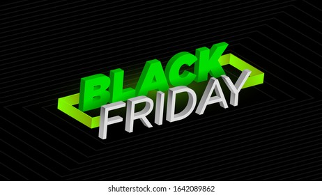 Banner de venda de sexta-feira preta
3d, Blackfriday Logo and Varejo Promotion