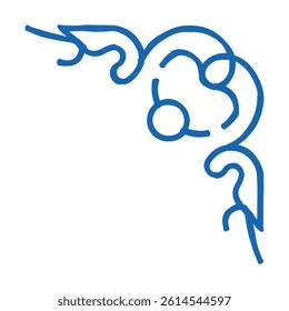banner decoration corner doodle icon sketch vector. banner decoration corner sign. isolated symbol illustration