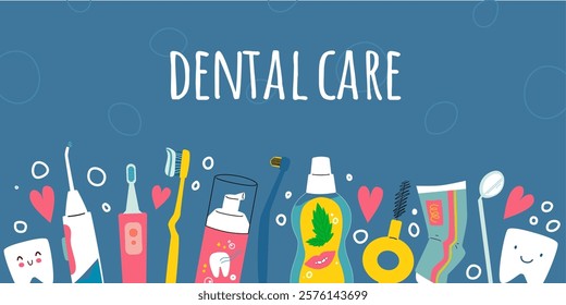 Banner dental care. Oral hygiene. Dentistry. 