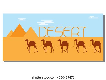 banner desert camel travel