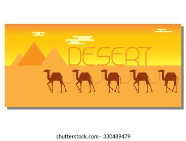 banner desert camel travel