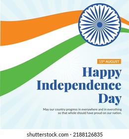 Banner design of 15th august happy independence day template.