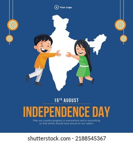 Banner design of 15th august happy independence day template. 