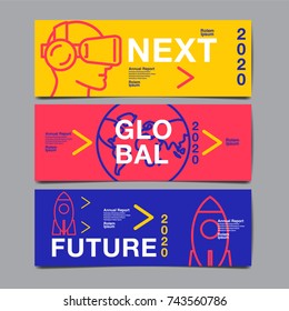 Banner Design 2020 ,future, business, template layout , Flyer, vector colorful, infographic, abstract flat background.