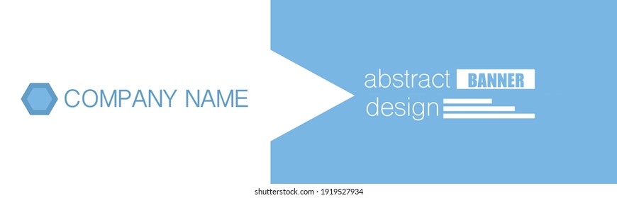 Banner design. Abstract background template. Social media header layout. Simple advertisement promo concept. Blue color vector illustration.