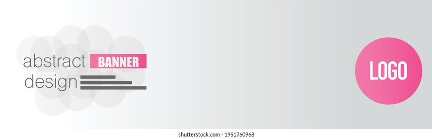 Banner design. Abstract background template. Social media header layout. Simple advertisement promo concept. Pink color vector illustration.