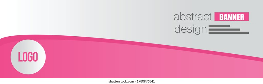 Banner design. Abstract background template. Social media header layout. Simple advertisement promo concept. Pink color vector illustration.