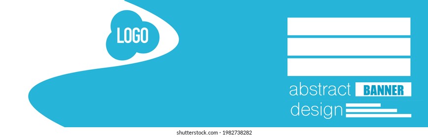 Diseño de pancartas. Plantilla de fondo abstracta. Diseño de encabezado de medios sociales. Simple concepto de promoción publicitaria. Ilustración vectorial de color azul.