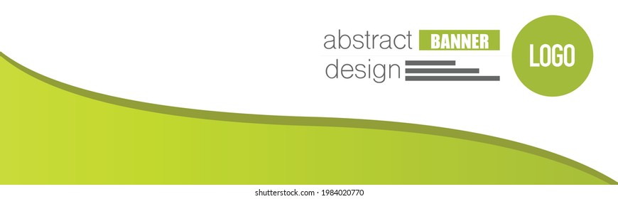 Banner design. Abstract background template. Social media header layout. Simple advertisement promo concept. Green color vector illustration.
