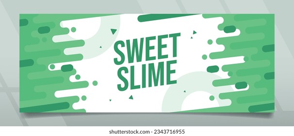 Diseño de pancarta con concepto abstracto para el deslizamiento