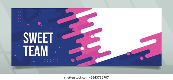 Banner design with abstract concept for team