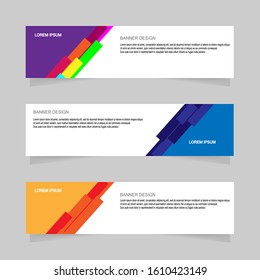 Banner design abstract geometric vector template background modern
