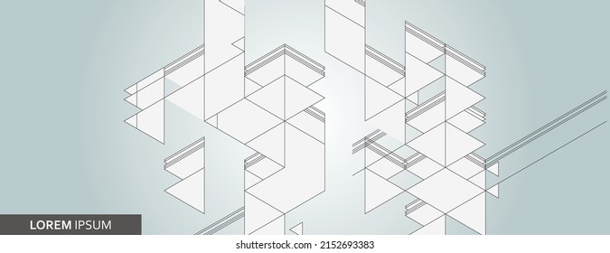 Diseño de pancarta con fondo polígono abstracto. Conectando puntos y líneas. Formas de red global. Tecnología digital con fondo plexado