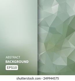 Banner design. Abstract template background with green triangle shapes. Vector illustration EPS10