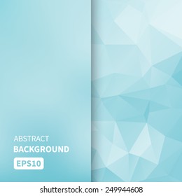 Banner design. Abstract template background with blue triangle shapes. Vector illustration EPS10