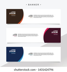 Banner design abstract vector template. Set of banner background isolated vector for print, display, promotion. 