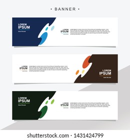Banner design abstract vector template. Set of banner background isolated vector for print, display, promotion. 