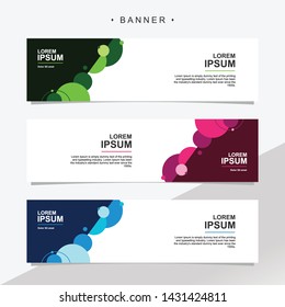 Banner design abstract vector template. Set of banner background isolated vector for print, display, promotion. 