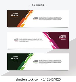 Banner design abstract vector template. Set of banner background isolated vector for print, display, promotion. 