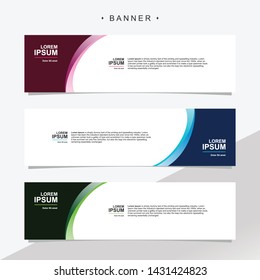 Banner design abstract vector template. Set of banner background isolated vector for print, display, promotion. 
