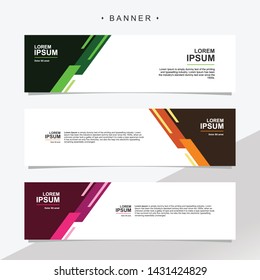Banner design abstract vector template. Set of banner background isolated vector for print, display, promotion. 