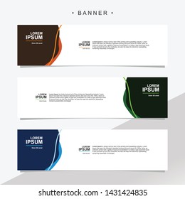 Banner design abstract vector template. Set of banner background isolated vector for print, display, promotion. 
