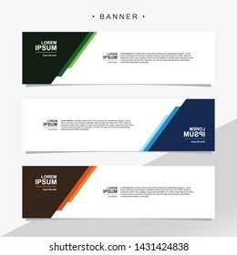 Banner design abstract vector template. Set of banner background isolated vector for print, display, promotion. 