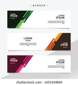 Banner design abstract vector template. Set of banner background isolated vector for print, display, promotion. 