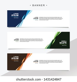 Banner design abstract vector template. Set of banner background isolated vector for print, display, promotion. 