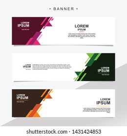 Banner design abstract vector template. Set of banner background isolated vector for print, display, promotion. 